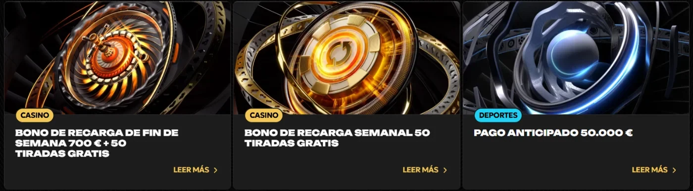 Spinsy: recarga de fin de semana y recarga semanal con tiradas gratis